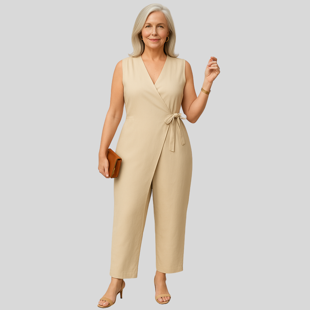 Estela | Elegancki kombinezon kopertowy