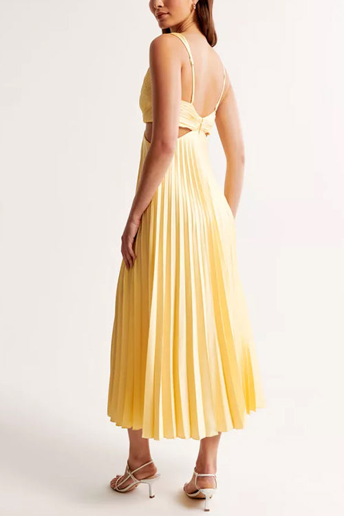 Elsa | Elegancka plisowana sukienka maxi