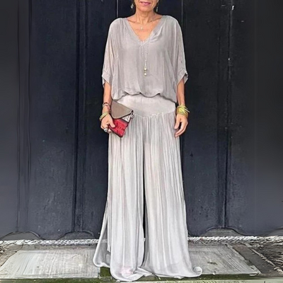 Amani | Lekki boho komplet z bluzką i spodniami