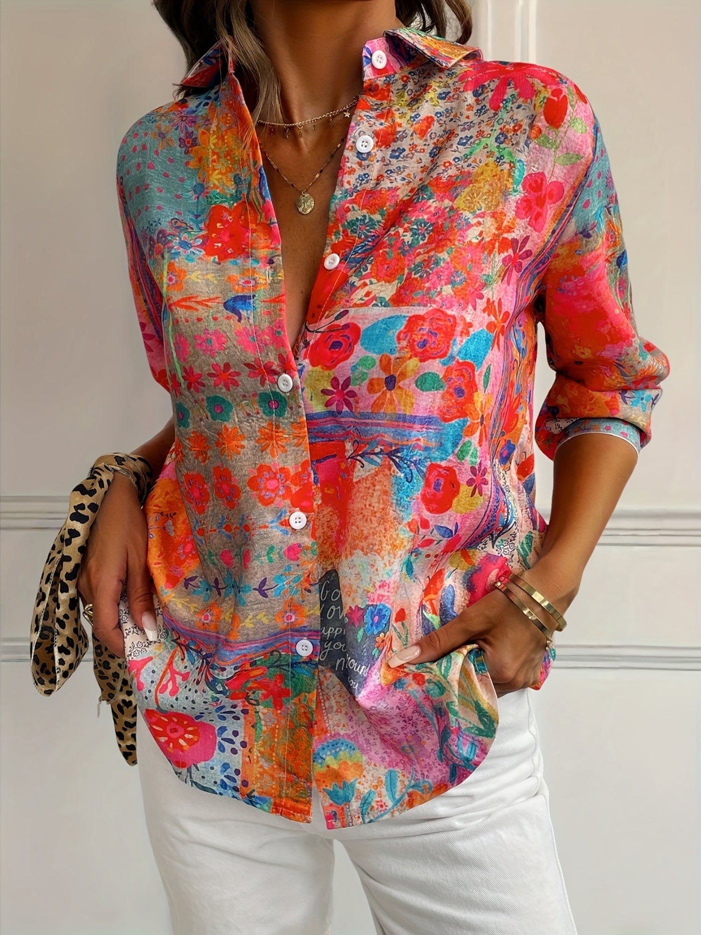 Odessa | Vibrant Print Casual Blouse