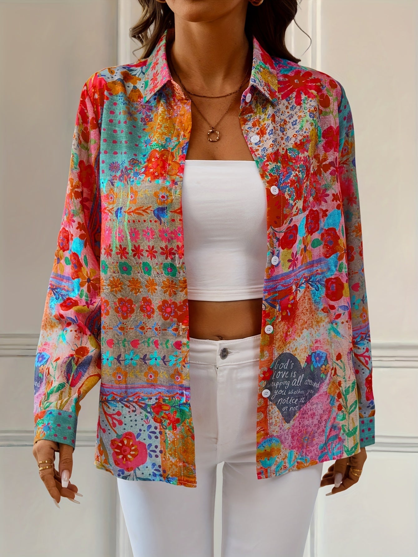 Odessa | Vibrant Print Casual Blouse