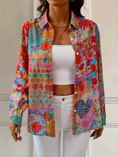 Odessa | Vibrant Print Casual Blouse