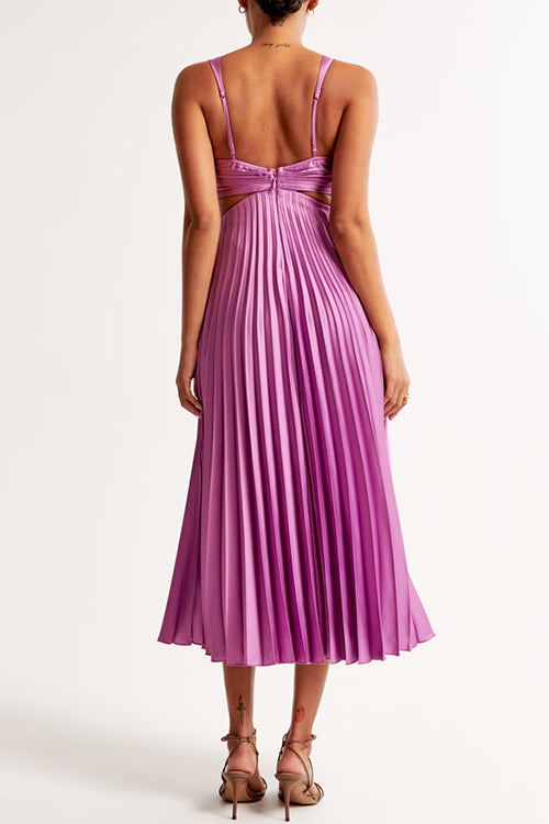 Elsa | Elegancka plisowana sukienka maxi