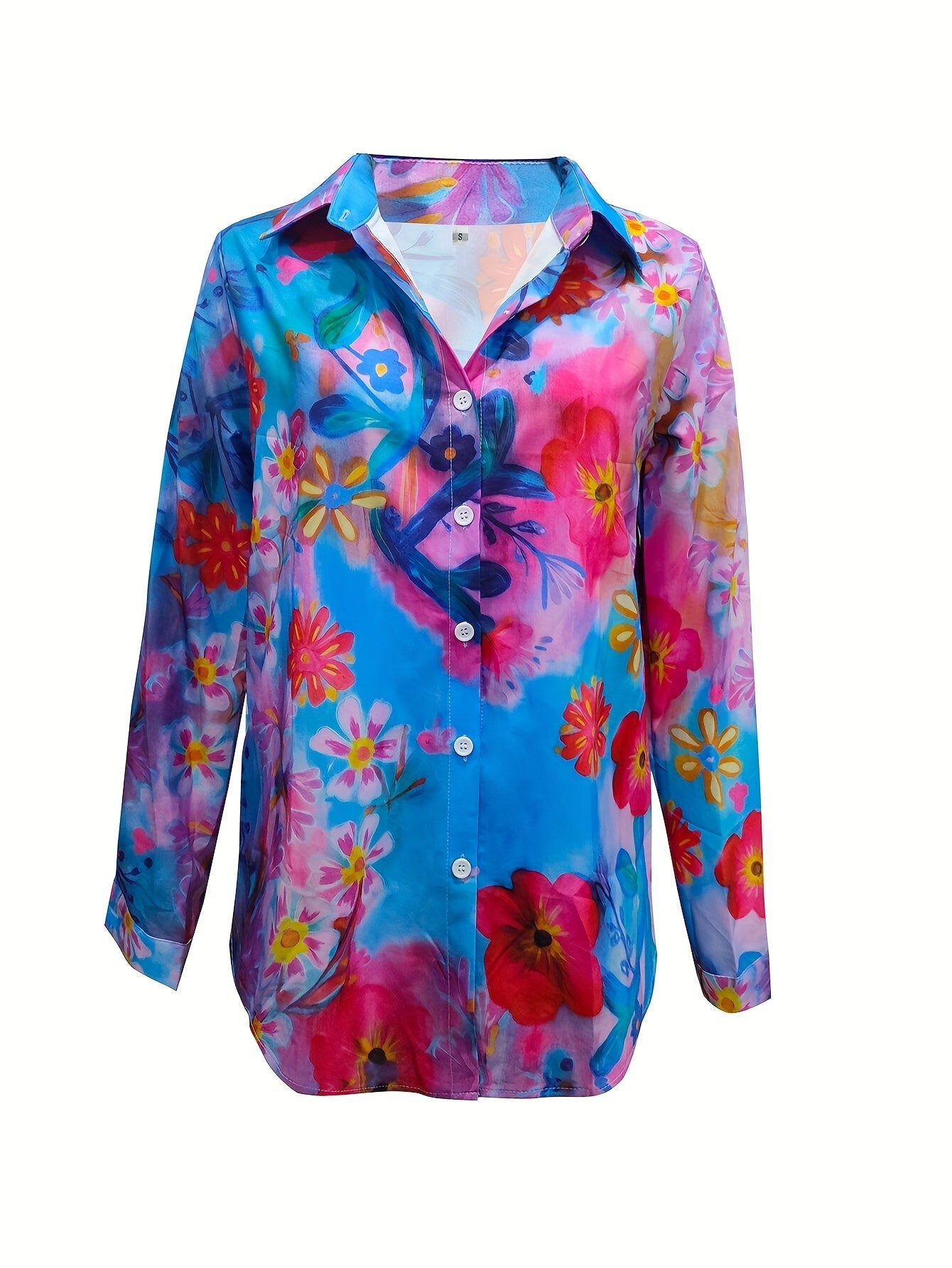 Zyla | Floral Print Button Blouse