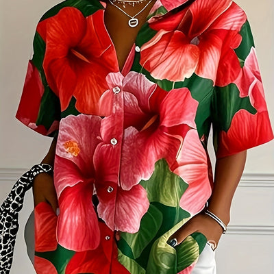 Sena | Cozy Floral French Blouse