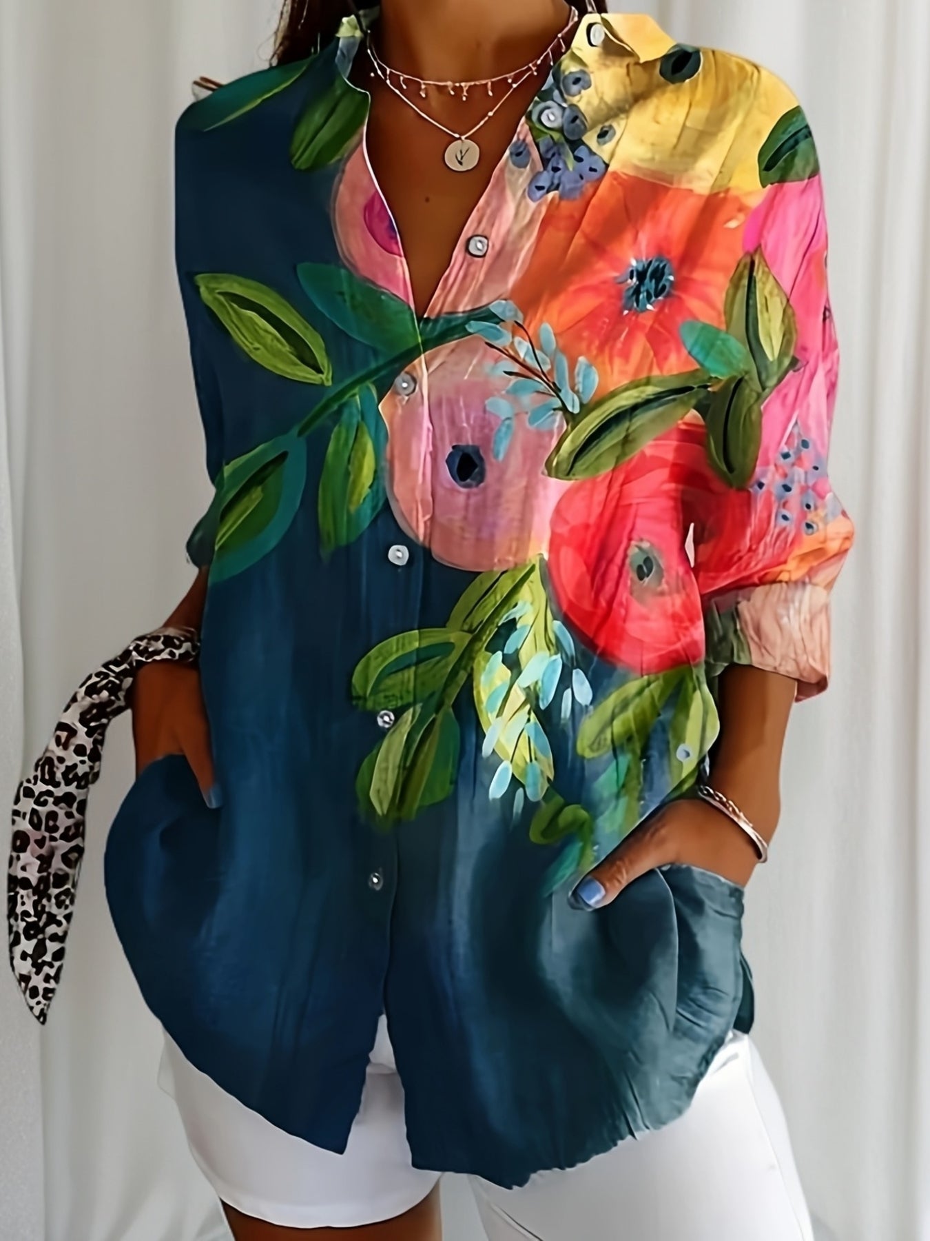 Nia | Stylish  French Vintage Blouse