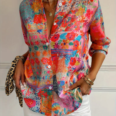 Odessa | Vibrant Print Casual Blouse