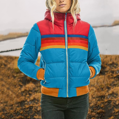 Ines - Retro-Jacke mit Fellmütze