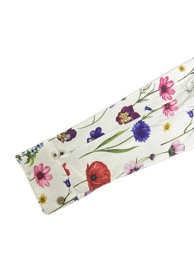 Xylia | Chic Floral Vintage Blouse