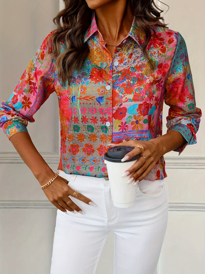 Odessa | Vibrant Print Casual Blouse