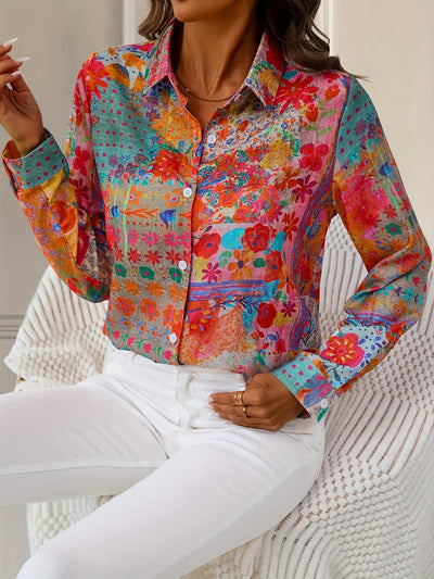 Odessa | Vibrant Print Casual Blouse