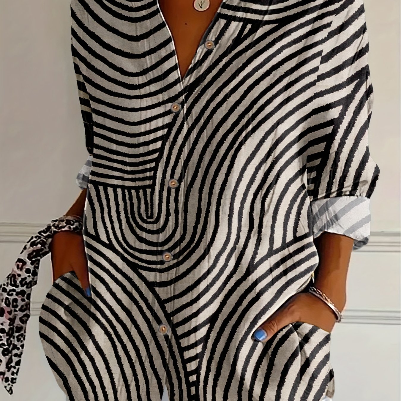 Oriana | Stylish Striped Blouse