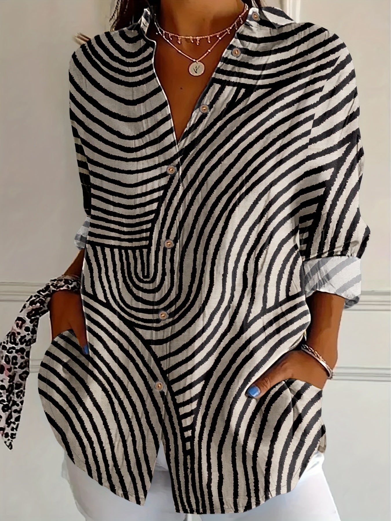 Oriana | Stylish Striped Blouse