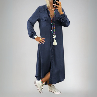 Vena | Elegancka sukienka jeansowa Boho